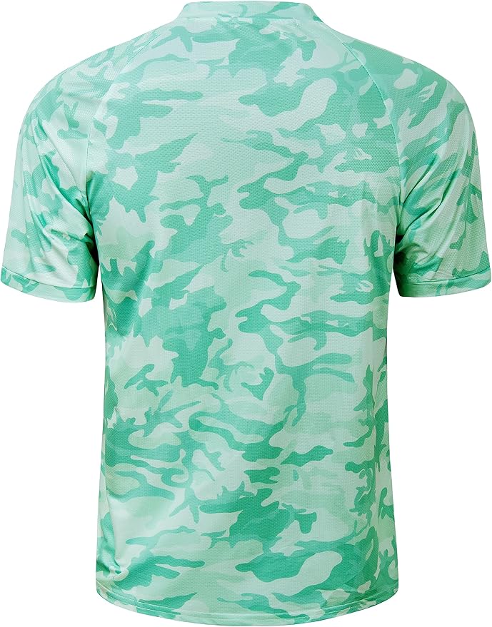 TAPULCO Mens Collarless Golf Shirts Short Sleeve Dry Fit Stretch Casual - Image 3
