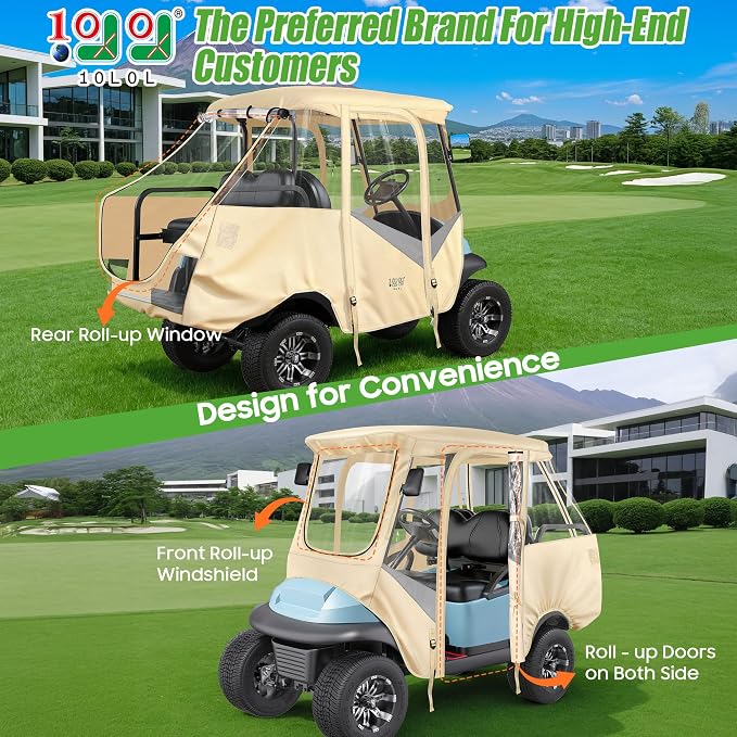 10L0L 4 Passenger Golf Cart Driving Enclosure - Image 2