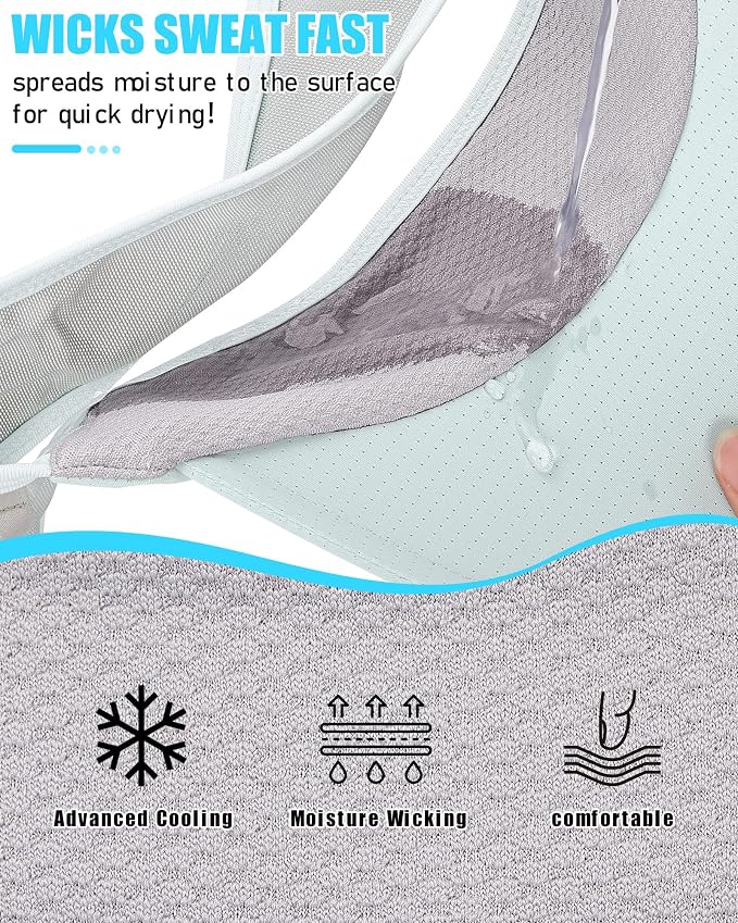 Sports Sun Visor Hats for Women Men Lightweight Breathable Cooling Stretchy - Image 3