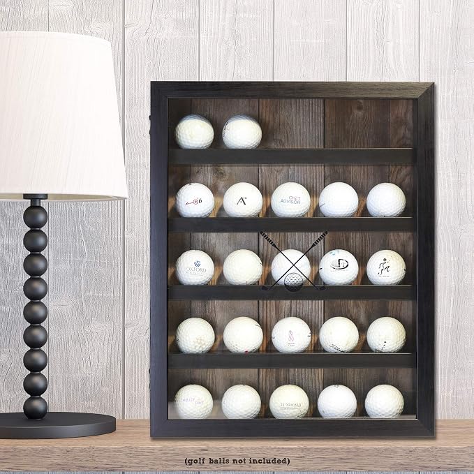 Lawrence Frames 531011 11x14 Golf Display Case-Holds 25 Logo Balls Shadow Box - Image 4