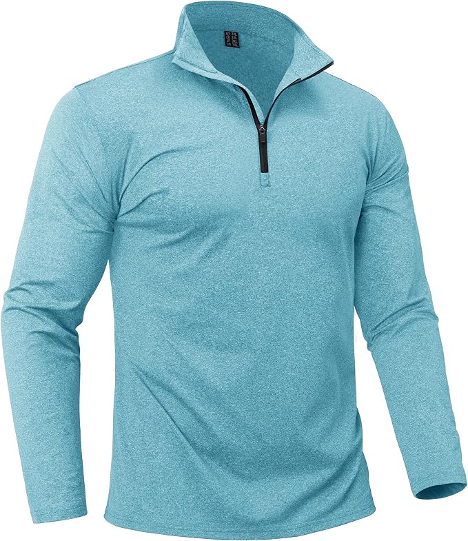 Boladeci Men's Quarter Zip Pullover Premium Fleece Lined Heather Long Sleeve by Boladeci