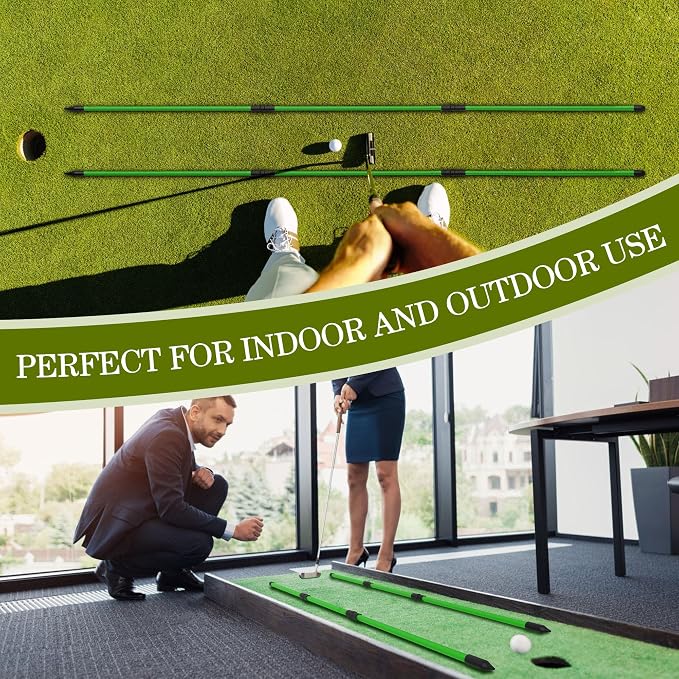 Golf Alignment Sticks 2 Pack, Upgraded 48" Collapsible Alignment Stick Golf - Image 3