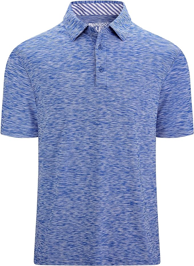 Alex Vando Mens Golf Shirt Moisture Wicking Quick-Dry Short Sleeve Casual Polo by AlexVando
