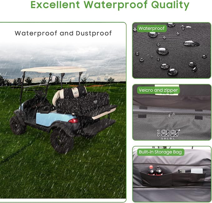 10L0L 4-Passenger Golf Cart Storage Bag, Cargo Bag - Image 8