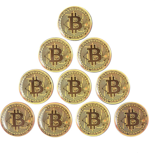 Bitcoin Golf Ball Markers Value Pack - Works with Most Hat Magnetic Clips and Divot Repair Tools Men and Women Golf Gift Accessories Funny Ball Mark Bulk Lot