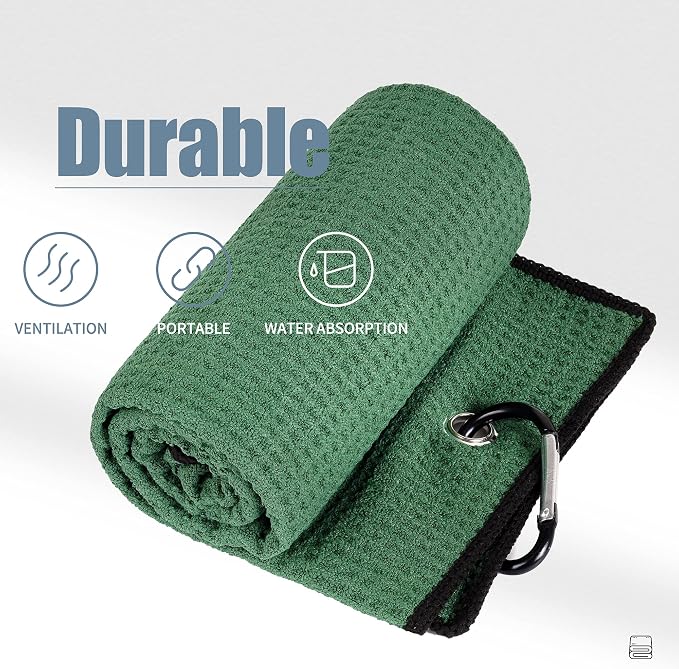 Mile High Life Tri-fold Golf Towel | Premium Microfiber Fabric | Waffle Pattern - Image 5