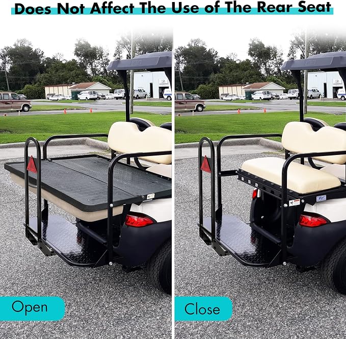 10L0L Universal Golf Cart Rear Safety Grab Bar w/Triangle Reflector Fit - Image 6