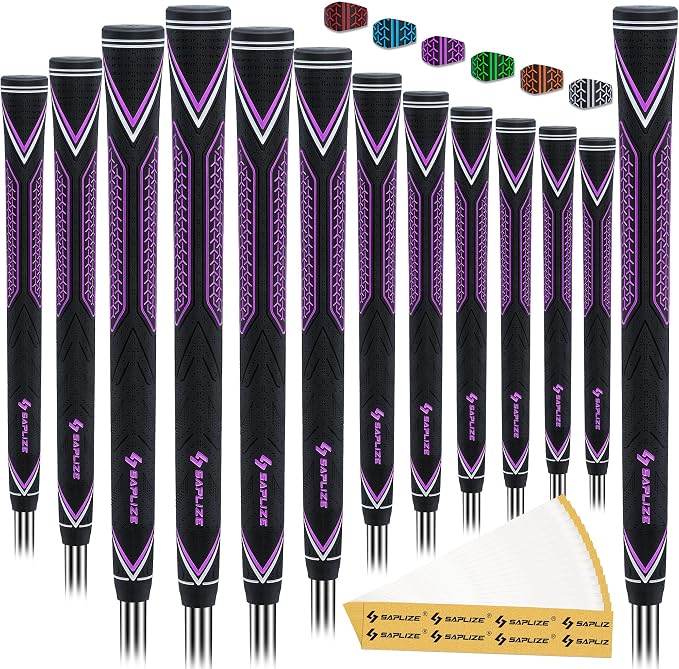 SAPLIZE High-performance Rubber Golf Grips 13 Pack, High Shock Absorption by Smartactionsmartplay