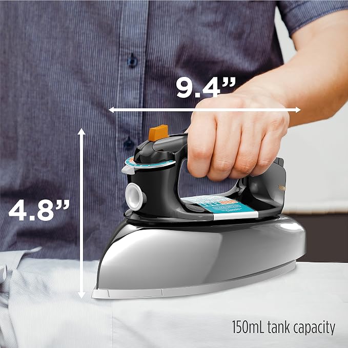 BLACK+DECKER The Classic Iron, Aluminum Soleplate, Steam or Dry Ironing - Image 6