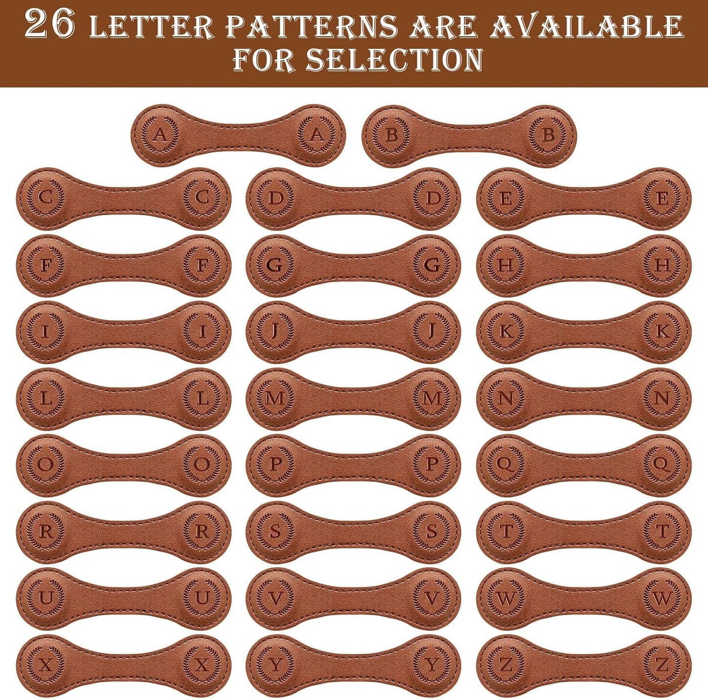 Handmade Personalized Leather Magnetic Bookmark - Custom Initial Letter Design with 26 Alphabet Choices - Durable Bookmark for Readers, Book Lovers, Women & Kids