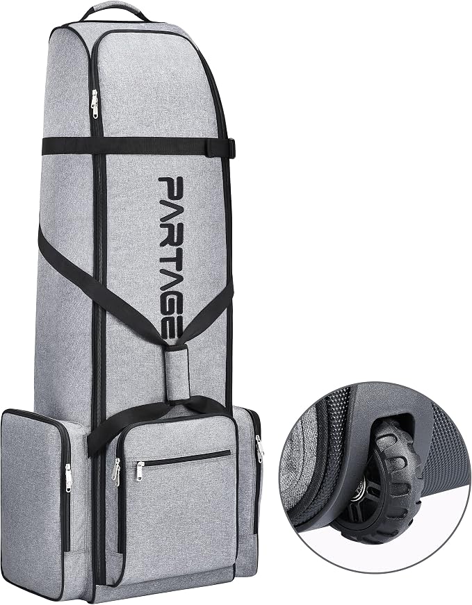 Partage Golf Travel Bag with Wheels, Golf Travel Case by PARTAGE