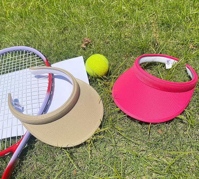 2 Pack Sun Visor Hats Women Men Clip On Wide Brim Visors Hat Outdoor Sports - Image 4
