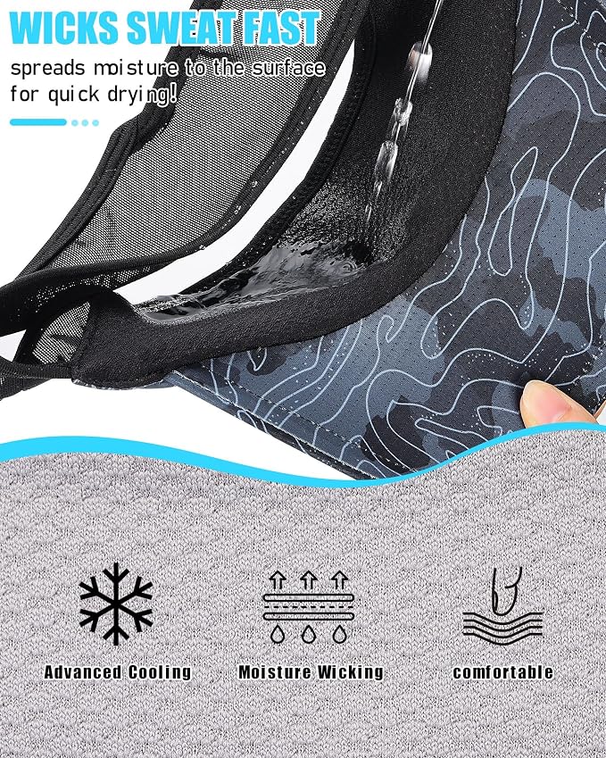 Sports Sun Visor Hats for Women Men Lightweight Breathable Cooling Stretchy - Image 3