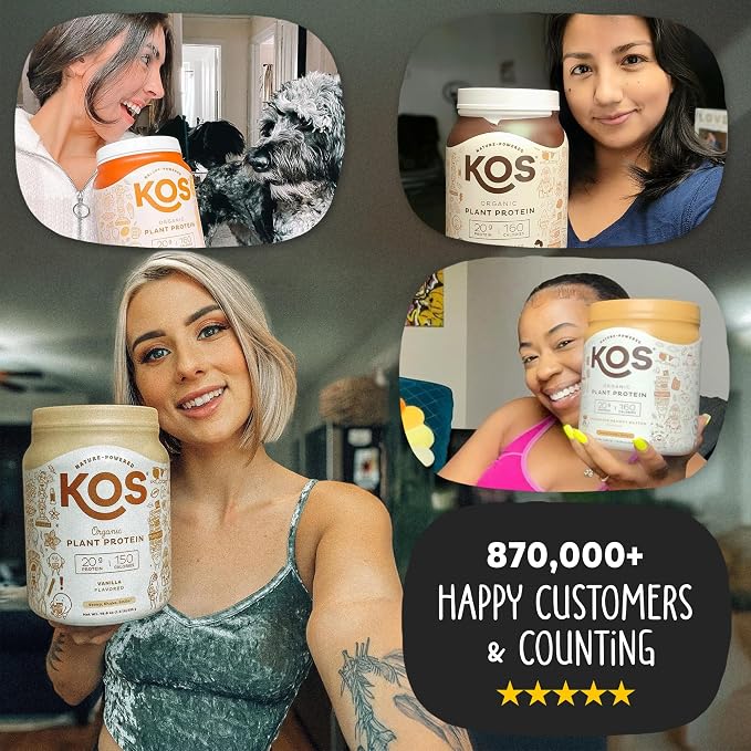 KOS Plant Based Protein Powder, Vanilla USDA Organic - Image 6