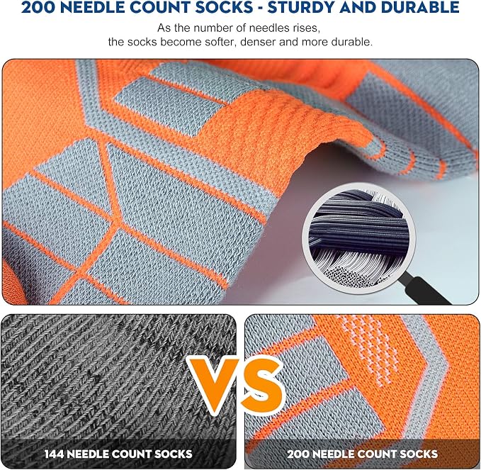 Hylaea Athletic Running Socks Cushion Padded Moisture Wicking Low Cut - Image 4
