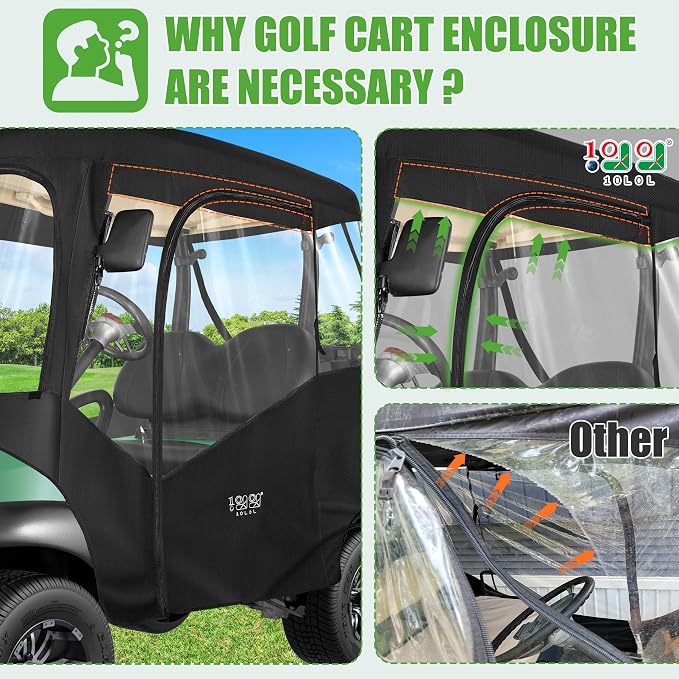 10L0L Golf Cart Driving Enclosures 2 Passenger - Image 5