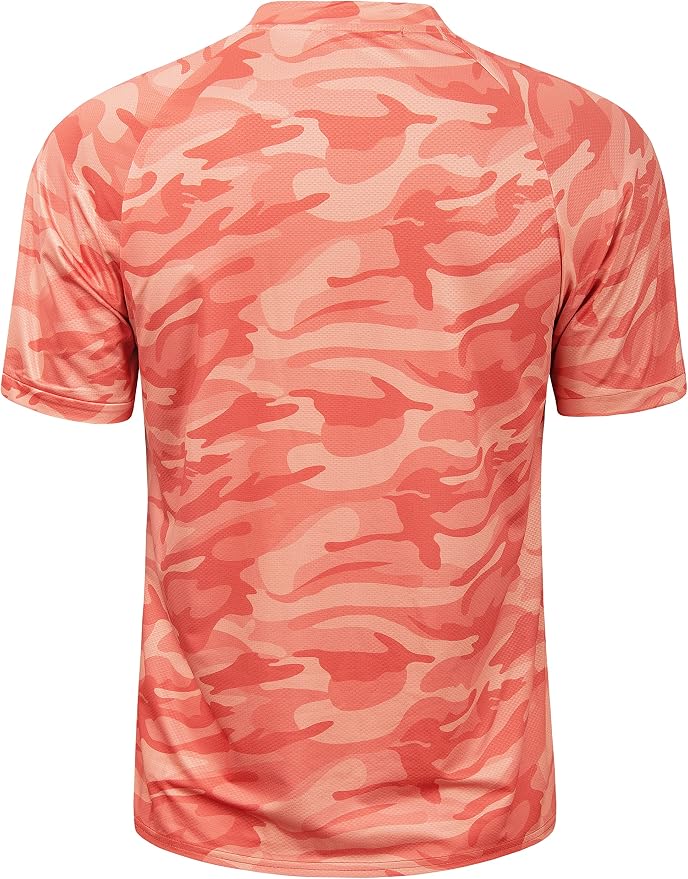 TAPULCO Mens Collarless Golf Shirts Short Sleeve Dry Fit Stretch Casual - Image 3