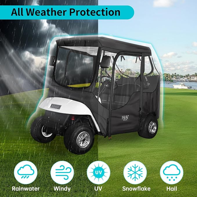 10L0L 2/4 Passenger Golf Cart Driving Enclosure - Image 4