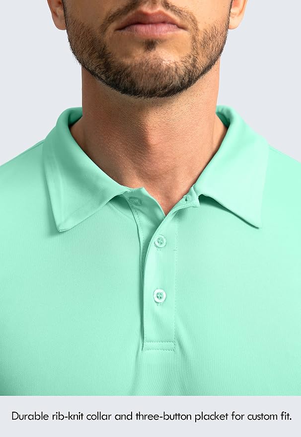Men's Polo Shirt Long Sleeve Golf Shirts Lightweight UPF 50+ Sun Protection - Image 4