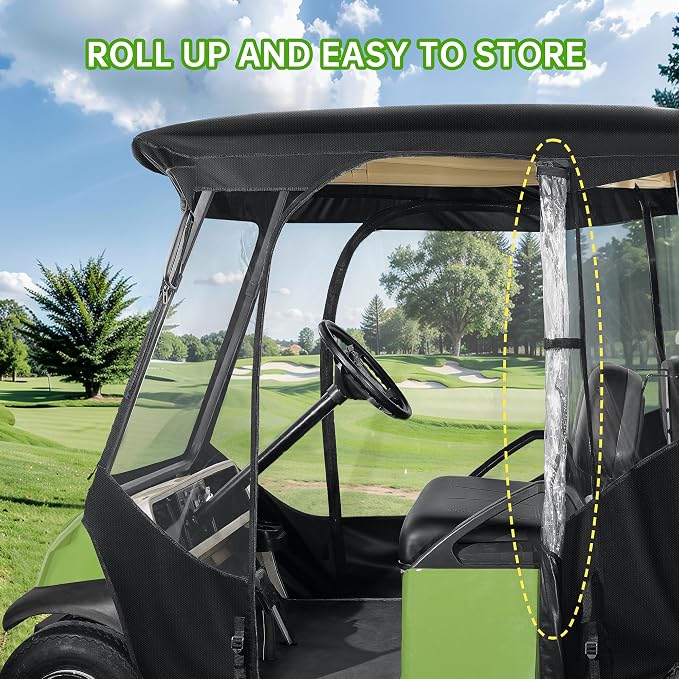 10L0L 600D Golf Cart 2 Passenger Driving Enclosure - Image 2
