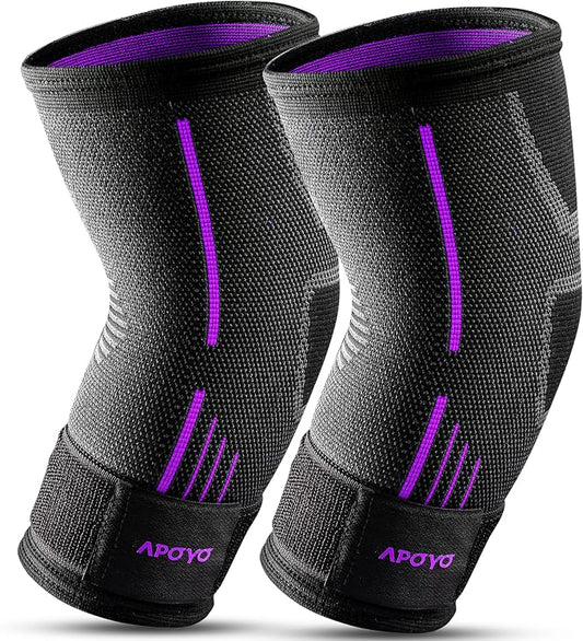 APOYO Elbow Brace for Tendonitis and Tennis Elbow, Elbow Compression Sleeve by APOYO