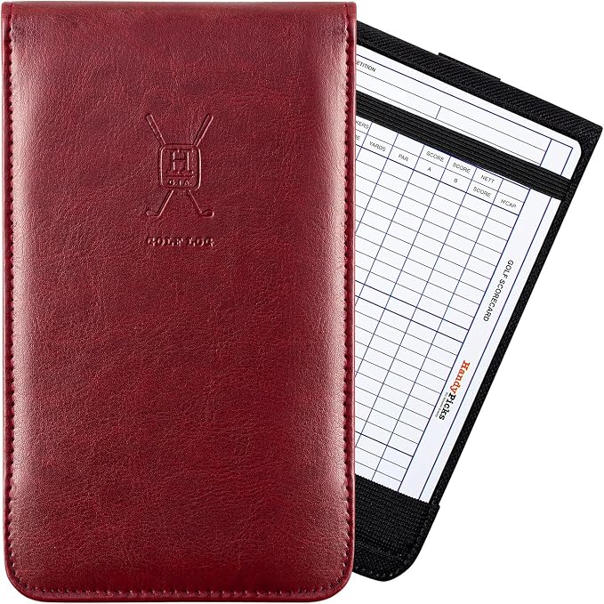Handy Picks Leather Golf Scorecard Holder | Yardage Book Cover | Scorecard n by HandyPicksGolf