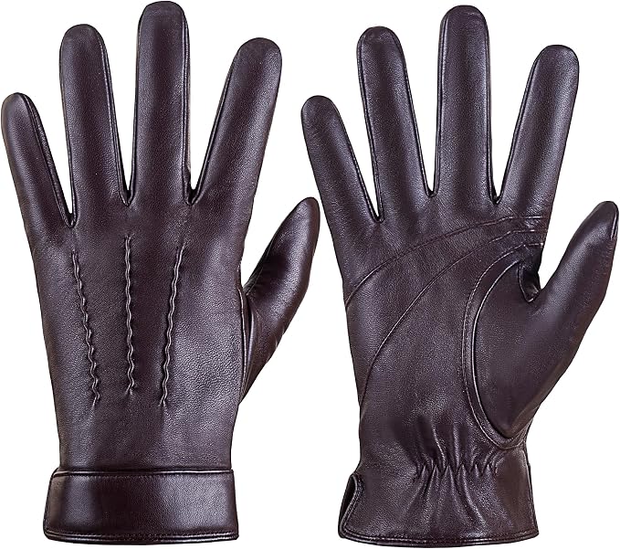 Genuine Sheepskin Leather Gloves by LOKIMSI