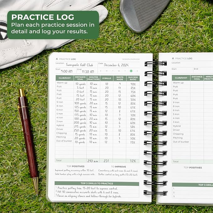 Clever Fox Golf Log Book – Small Training & Scorecard Journal – Pocket Notebook - Image 5
