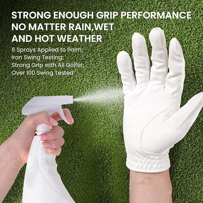 Womens Ladies Golf Rain Gloves Value 3 Pack Left Right Hand, Enhanced Wet Hot - Image 5