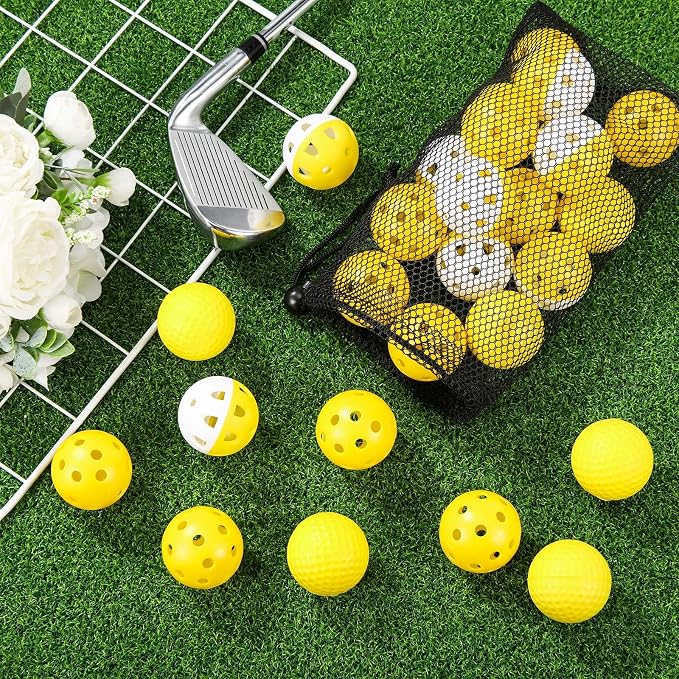 30 Pack Practice Golf Balls 42mm Rubber EVA Plastic Golf Training Ball High - Image 4