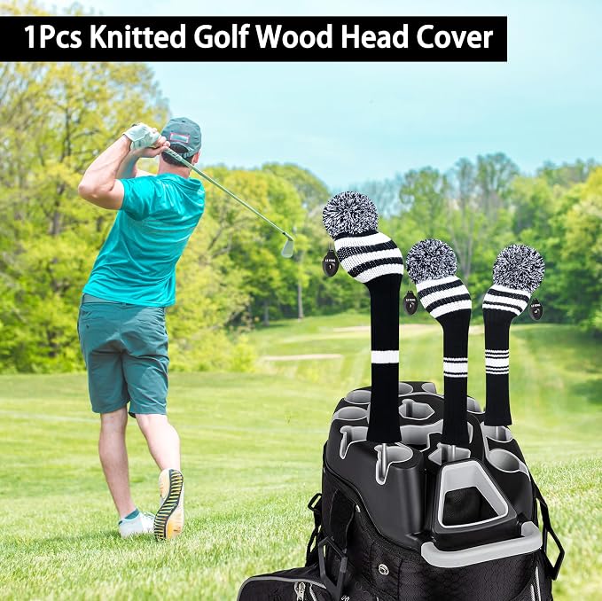 LeFeng 1Pcs Golf Club Cover, Knitted Golf Head Cover - Image 8