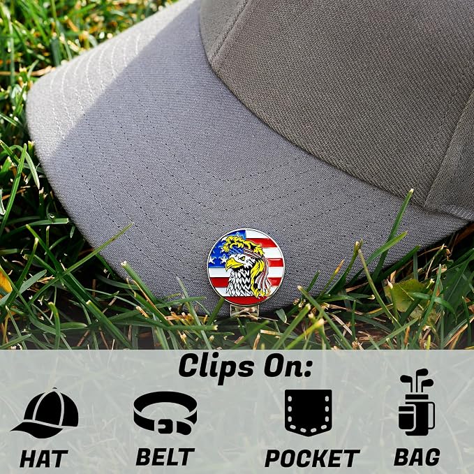 Golf Ball Marker with Magnetic Hat Clip Set - Image 3