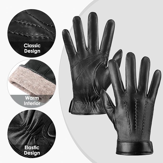 Genuine Sheepskin Leather Gloves - Image 3