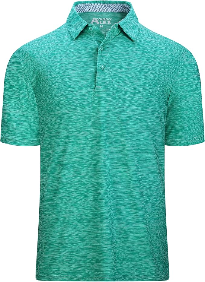 Alex Vando Mens Golf Shirt Moisture Wicking Quick-Dry Short Sleeve Casual Polo by AlexVando