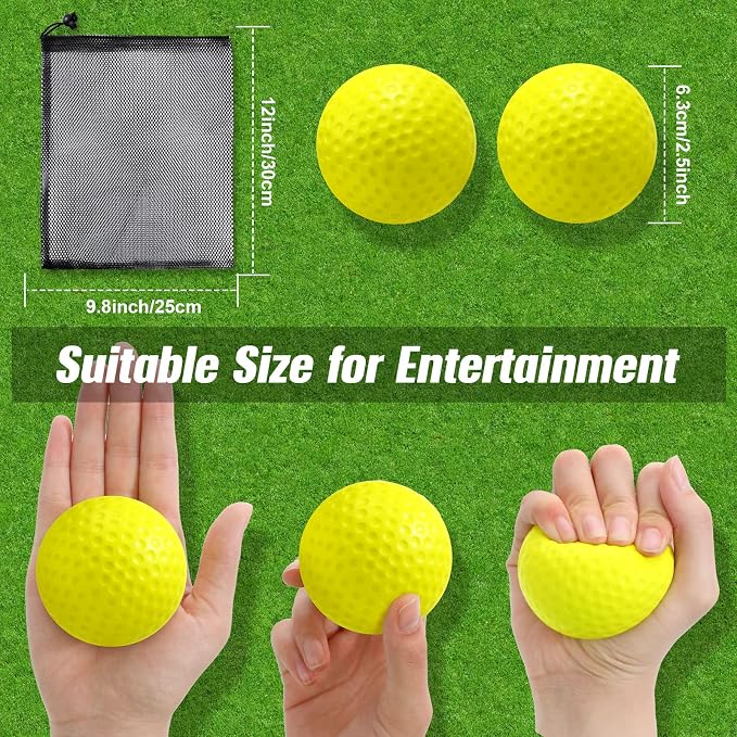 Libima 20 Pcs Mini Golf Stress Ball Bulk 2.5 Inch Foam Practice Balls Stress - Image 3