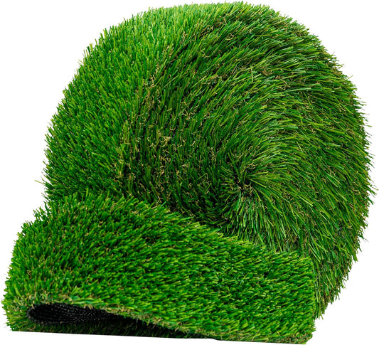 Artificial Grass Strip 4" x25' for Indoor/Outdoor Use-Realistic, 1" Thick Synthetic Turf for DIYers and Professionals, Pre-Cut Roll for Easy Installation and Creative Designs (4in x 25ft)