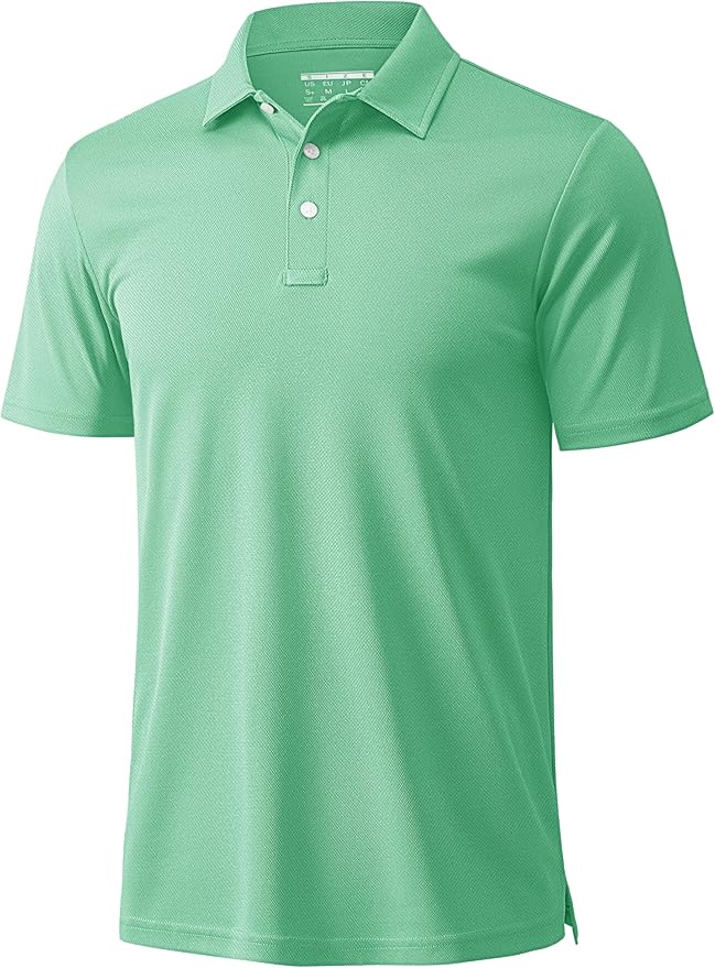 MAGCOMSEN Men's Polo Shirts 3 Buttons Casual Work T Shirts Quick Dry Short by MAGCOMSEN