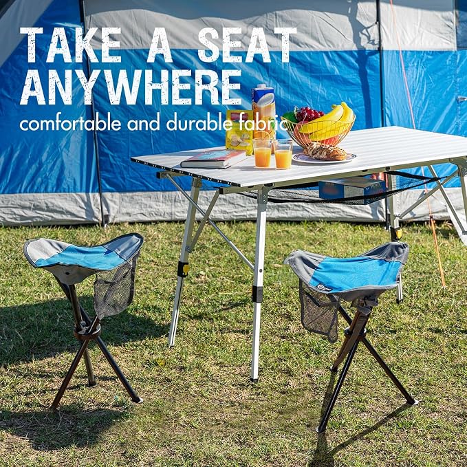 Portal Folding Camping Stool Portable Foldable Tripod Seat - Image 4