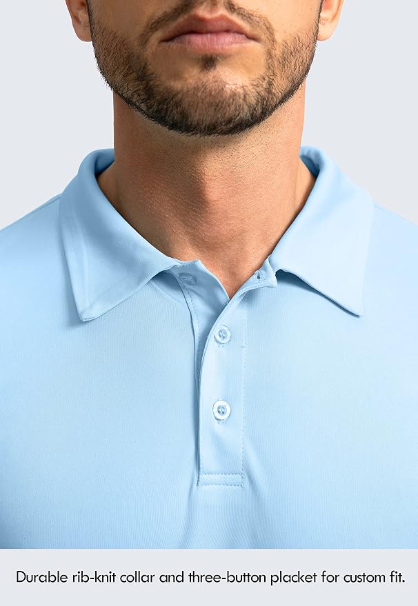 Men's Polo Shirt Long Sleeve Golf Shirts Lightweight UPF 50+ Sun Protection - Image 4