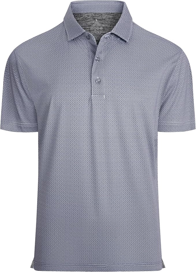 Alex Vando Mens Golf Shirt Moisture Wicking Classic Print Golf Shirts by AlexVando