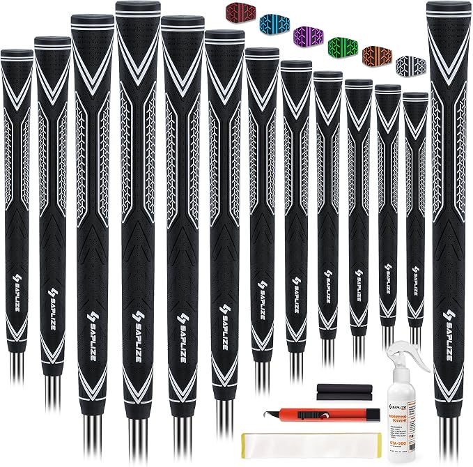 SAPLIZE High-performance Rubber Golf Grips 13 Pack, High Shock Absorption by Smartactionsmartplay