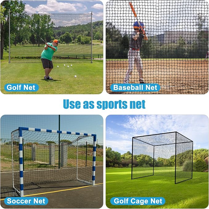 Nylon Golf Hitting Net 10-50FT, Easy Setup Hitting Net - Image 5