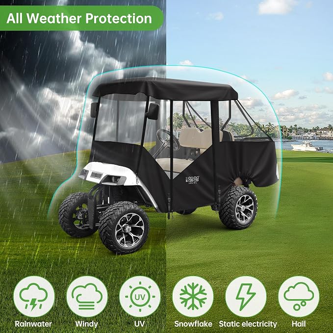 10L0L 2/4 Passenger Golf Cart Driving Enclosure - Image 8