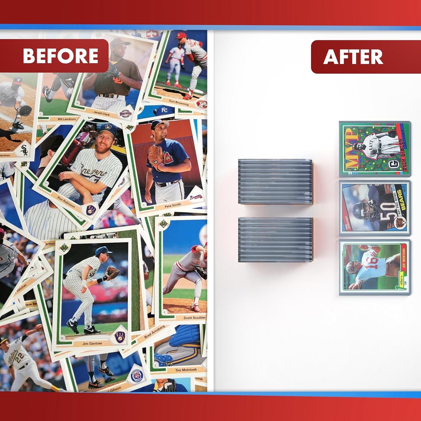 Cardboard Gold - 140pt Top Loaders for Cards - 100 Count - Premium 3x4 Inch Trading Card Toploaders - Protect Your Baseball and Sports Cards with These Crystal Clear Hard Plastic Sleeves Protectors