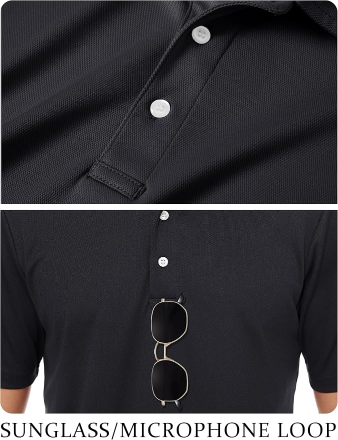 TACVASEN Mens Golf Shirt Dry Fit Mens Polo Shirts Short Sleeve Performance Golf - Image 4