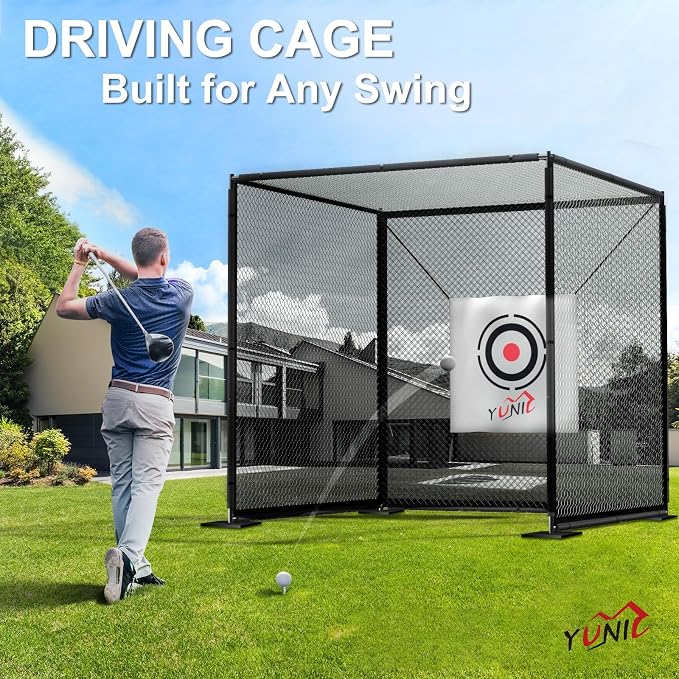 YUNIC Golf Driving Cage with Metal Frame - Image 2