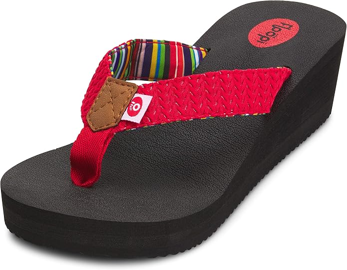 Floopi High Heel Wedge Sandals for Women-Comfort Yoga Mat Footbed for Support - Image 3