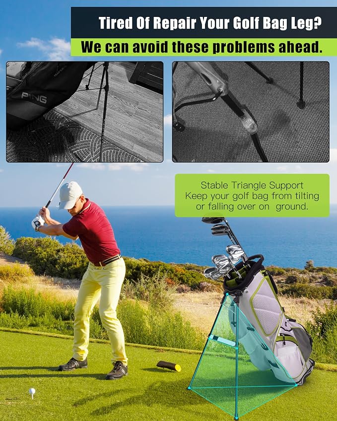 Big Teeth Golf Bag Accessories Leg Leather Strap, Stabilizer Strap, Equipment - Image 2