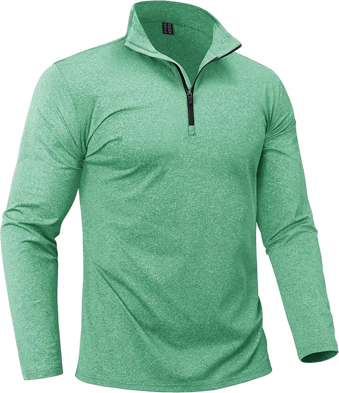 Boladeci Men's Quarter Zip Pullover Premium Fleece Lined Heather Long Sleeve by Boladeci