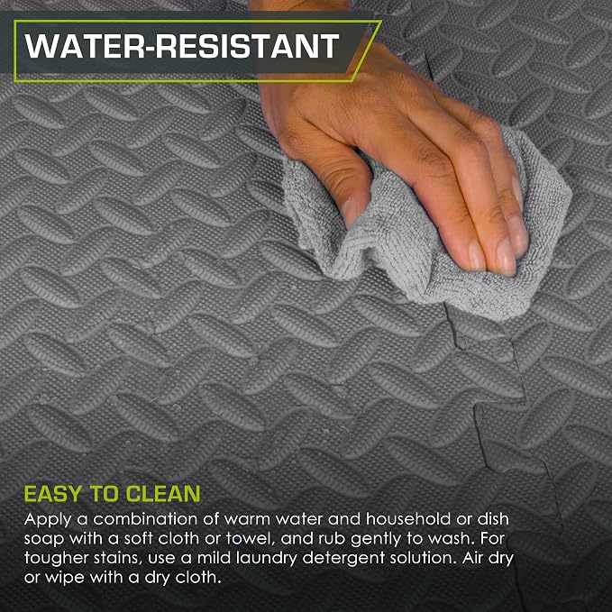 ProsourceFit Puzzle Exercise Mat ½ in, EVA Interlocking Foam Floor Tiles - Image 6